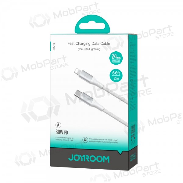 USB kabelis Joyroom S-A28 USB-C to Lightning 30W 2.0m balts