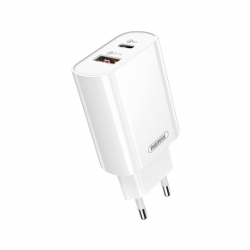 Tālruņa lādētājs Remax RP-U37 20 W USB-C + USB-A balts