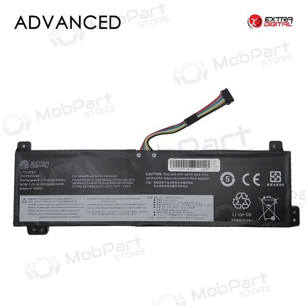 Lenovo L17L2PB3, 4500mAh klēpjdatoru akumulators, Advanced Lenovo L17L2PB3, 4500mAh klēpjdatoru akumulators, Advanced