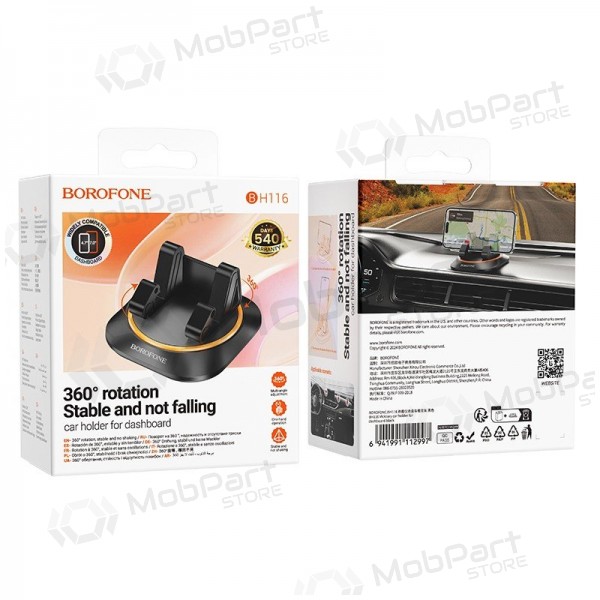 Tālruņa turētājs automobiļiem Borofone BH116 (dashboard) melns