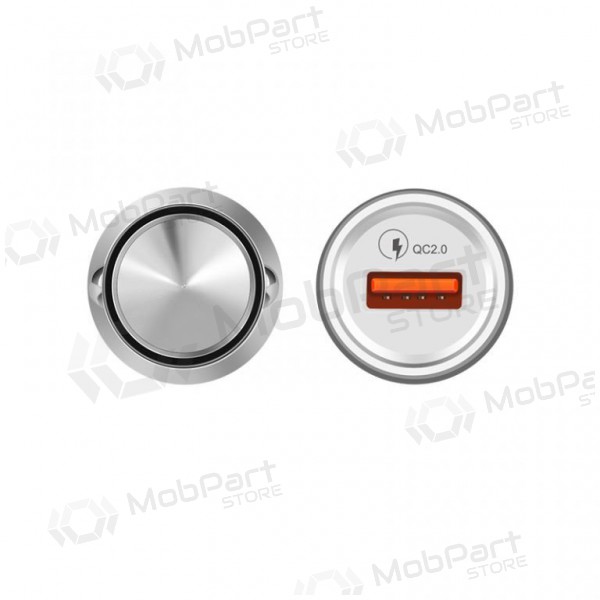 Auto lādētājs HOCO Z4 QuickCharge (5V 2.1A) (sudraba)