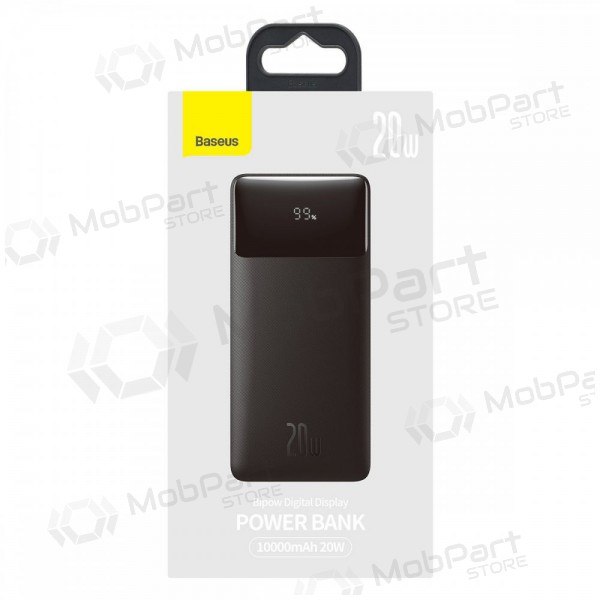 Ārējā baterija Power Bank Baseus Bipow 20W 10000mAh + MicroUSB 0.25m melna PPBD050301