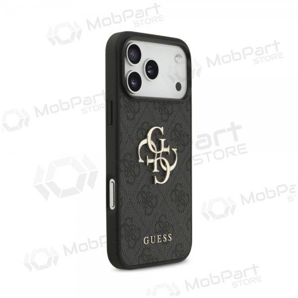 Apple iPhone 18 Pro maciņš - Guess PU 4G Metal Logo (pelēks)