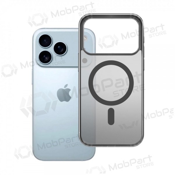 Apple iPhone 17 Pro Max, 18 Pro Max maciņš - "3mk Frosty MagCase" (melns)