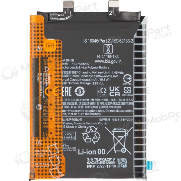 Xiaomi Redmi Note 12 Pro+ baterija, akumulators (BP4J) (oriģināls)