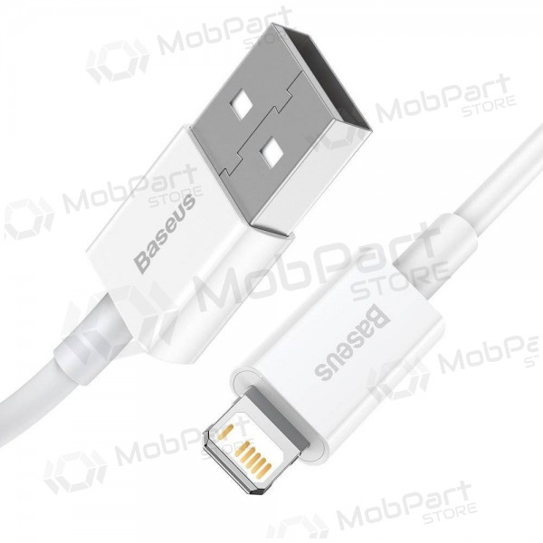 USB kabelis Baseus Superior Lightning 2.4A 0.25m (balts) CALYS-02