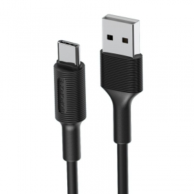 USB kabelis Borofone BX1 Type-C 1.0m (melns)