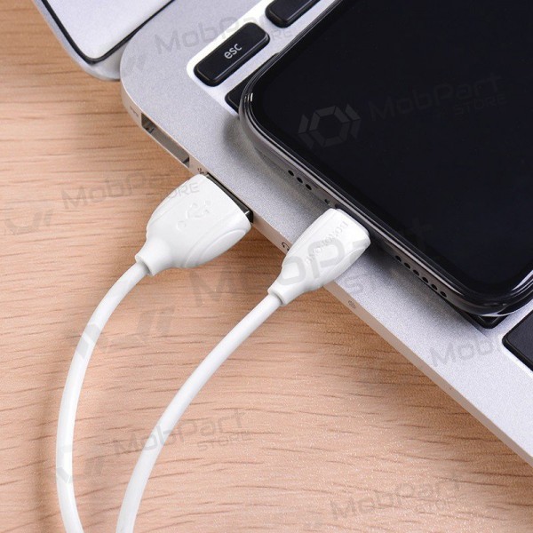 Lightning kabelis Borofone BX19 USB-A uz Lightning 1 m balts