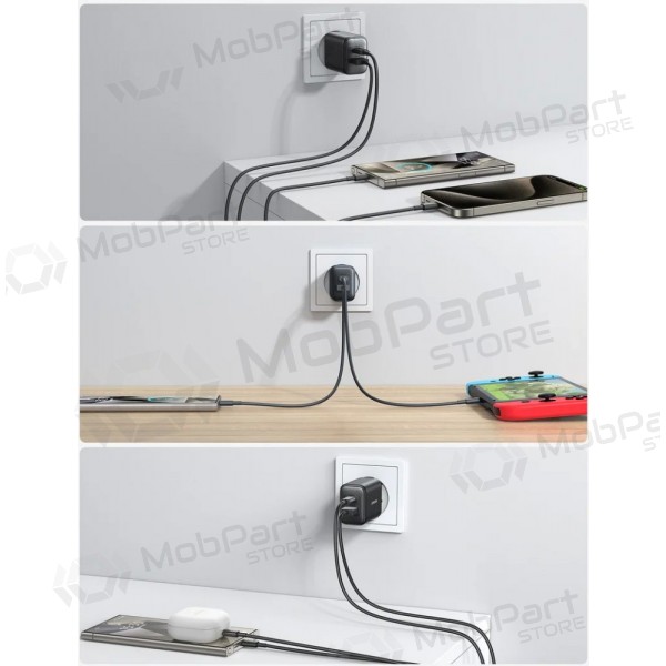 Lādētājs Joyroom JR-TCF13 USB-C/USB-A 25W melns