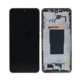 Ekranas Xiaomi 12T/12T Pro su lietimui jautriu stikliuku un rėmeliu Black oriģināls (service pack)