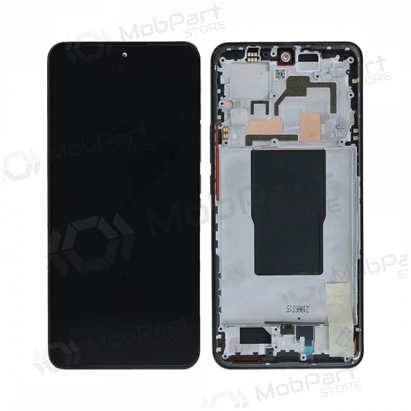 Ekranas Xiaomi 12T/12T Pro su lietimui jautriu stikliuku un rėmeliu Black oriģināls (service pack)