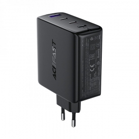 Tālruņa lādētājs Acefast A94 100 W GaN 3x USB-C + USB-A melns