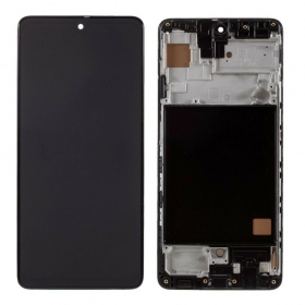 Samsung M515 Galaxy M51 2020 ekrāns (melns) (ar rāmīti) (service pack) (oriģināls)