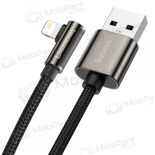 USB kabelis Baseus Legend Lightning 2.4A 2.0m (melns) CALCS-A01