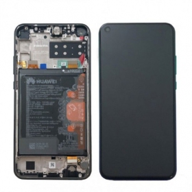 Huawei P40 Lite E ekrāns (melns) (ar rāmīti un baterija) (service pack) (oriģināls)