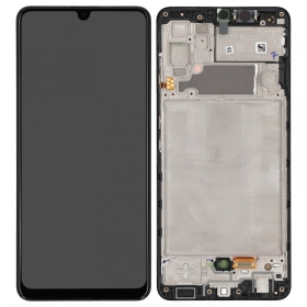 Samsung Galaxy A32 4G ekrāns (melns) (ar rāmi) (oriģināls)