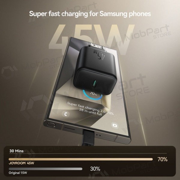 Lādētājs Joyroom JR-TCG13 45W GaN USB-C melns
