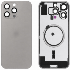 Apple iPhone 16 Pro Max aizmugurējais vāciņš (pelēks) (Premium)