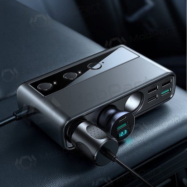 Lādētājs automobilinis Joyroom 9in1 154W 3x12V, PD USB Type-C, QC3.0 USB-A, 4xUSB-A JR-CL06
