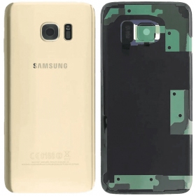 Samsung Galaxy S7 Edge aizmugurējais vāciņš - platīna zelts (oriģināls)