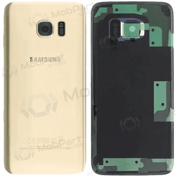 Samsung Galaxy S7 Edge aizmugurējais vāciņš - platīna zelts (oriģināls)