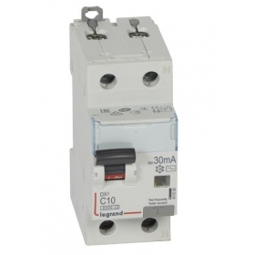 Automatinis jungiklisar srovės nuotekio rėle Legrand 411000 (10A, 1P+NR, 230V, 30mA, RCBO)