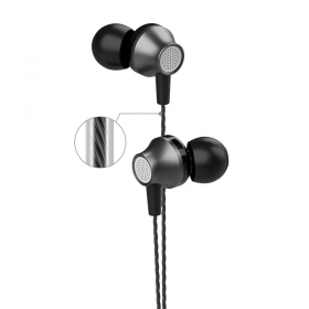 Brīvroku aprīkojums Devia Metal In-Ear 3,5mm (melna)