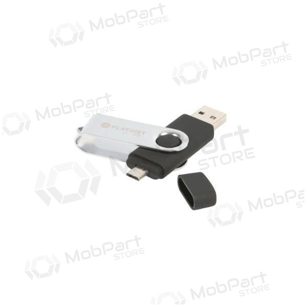 Datu nesējs Platinet 16GB OTG USB 2.0 + microUSB (melna)