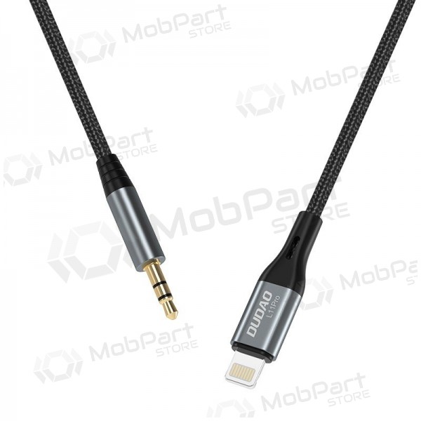 Audio kabelis Dudao L11Pro Lightning uz 3.5 mm 1 m melns