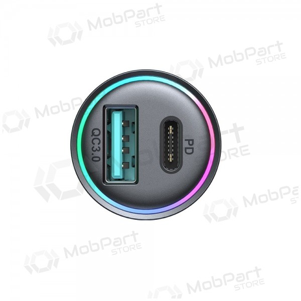 Lādētājs automobilinis Joyroom JR-CCN04 USB-C/USB-A 60W melns
