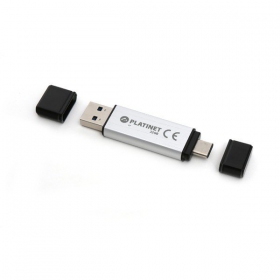 Datu nesējs Platinet 32GB OTG USB 3.0 + Type-C (sudraba krāsā)