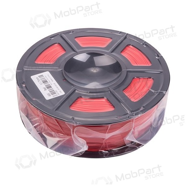 3D spausdinimo plastikas ABS, 1.75mm, 1kg, sarkans