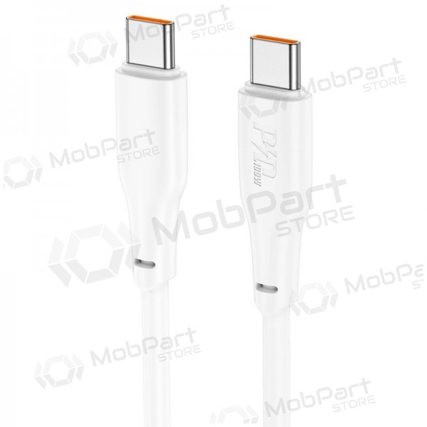 USB-C kabelis Hoco X93 USB-C uz USB-C 1 m 100 W balts
