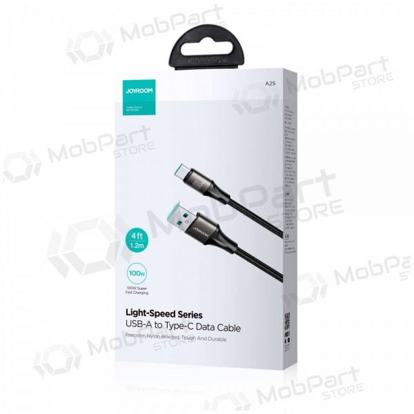 USB kabelis Joyroom SA25-AC6 USB to USB-C 100W 1.2m melns