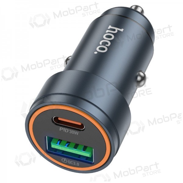 Automašīnas tālruņa lādētājs Hoco Z57A 30 W USB-C + USB-A