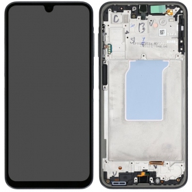 Ekranas Samsung A266 A26 5G su lietimui jautriu stikliuku un rėmeliu oriģināls Black (service pack)