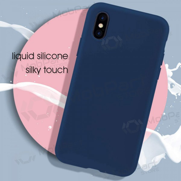 Apple iPhone 12 maciņš - Liquid Silicone - 1.5mm (tumši zils)