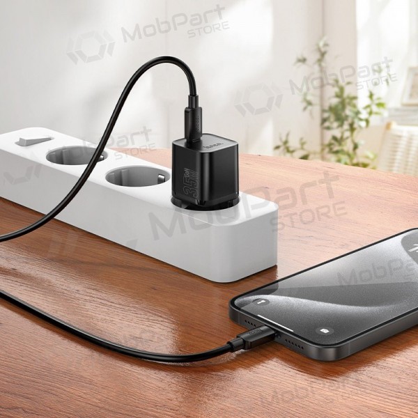 Tālruņa lādētājs Hoco N66 35 W GaN USB-C balts
