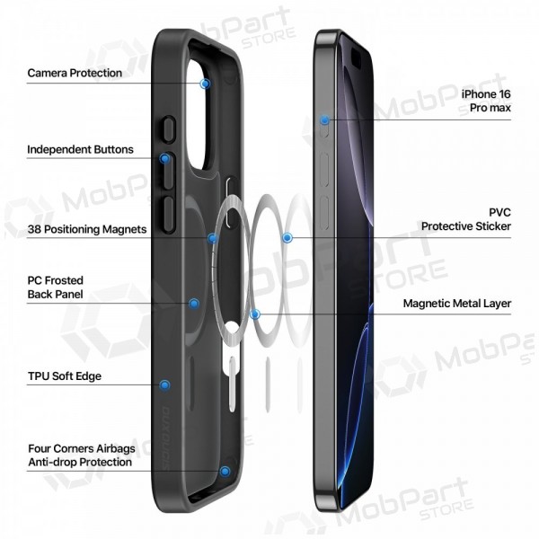 Apple iPhone 16 Pro Max maciņš - Dux Ducis Yind (melns)
