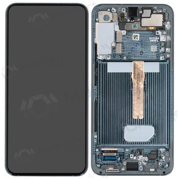 Ekranas Samsung S906 S22 Plus su lietimui jautriu stikliuku un rėmeliu Green oriģināls (service pack)
