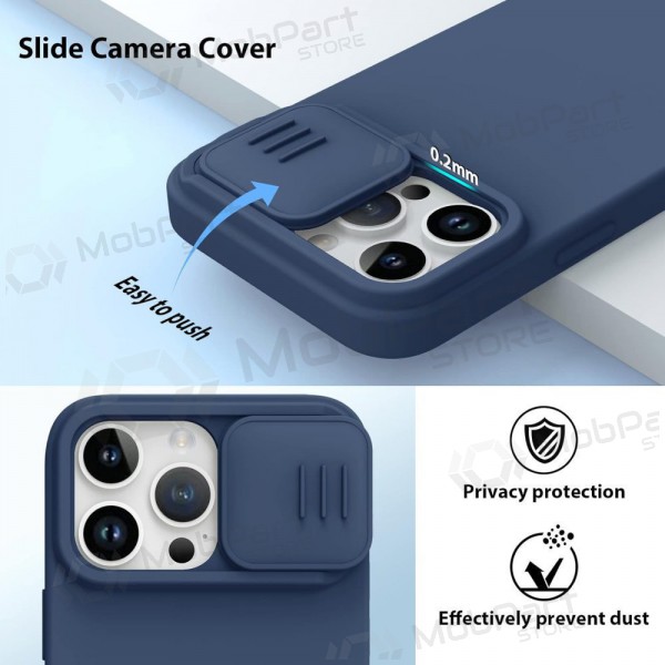 Apple iPhone 14 Pro vāciņš „Nillkin Silicone“ (tumši zils) Apple iPhone 14 Pro vāciņš „Nillkin Silicone“ (tumši zils)