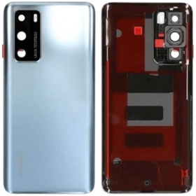 Huawei P40 aizmugurējais vāciņš - sidrabains - oriģināls