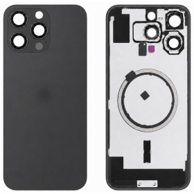 Apple iPhone 16 Pro Max aizmugurējais vāciņš (melns) (Premium)