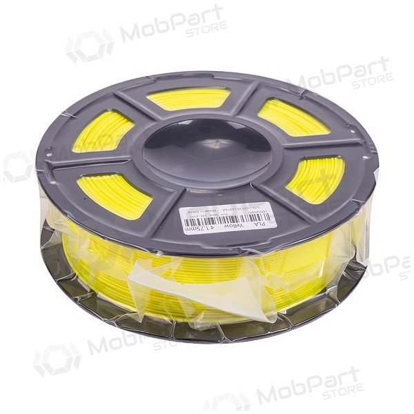 3D spausdinimo plastikas PLA, 1.75mm, 1kg, dzeltens