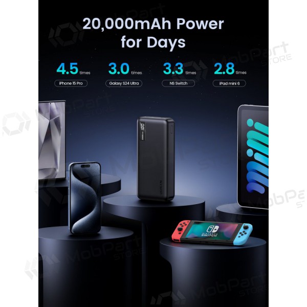 Ārējā baterija Power Bank Ugreen PB313 20W 20000mAh (25683) melna