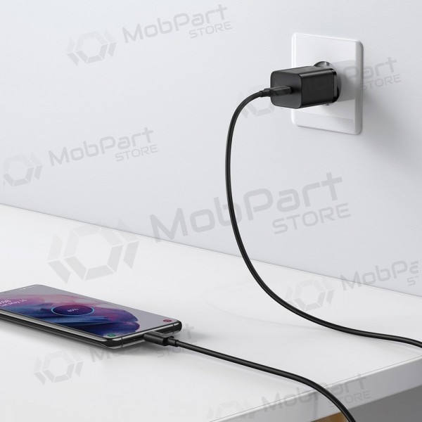 Lādētājs buitinis Baseus Super Si 25W + Type-C 1.0m melns TZCCSUP-L01
