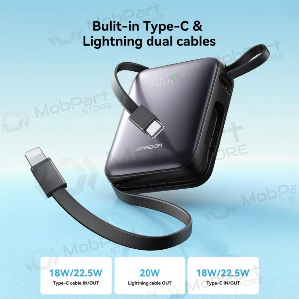 Ārējā baterija Power Bank Joyroom JR-PBF27 22.5W Mini 10000mAh melna