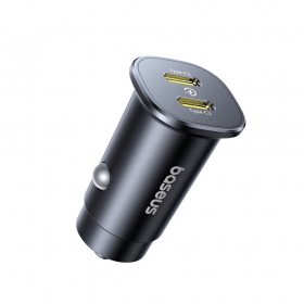 Auto lādētājs Baseus GoTrip 2xUSB-C 30W melns C00072300123-01