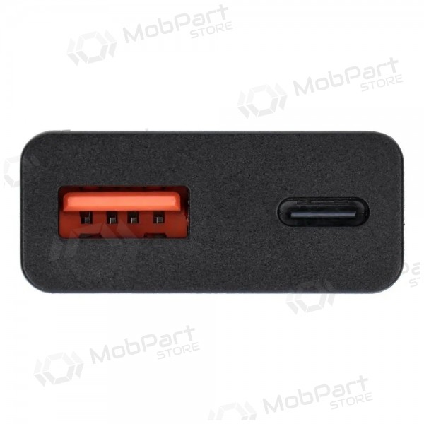 Tālruņa lādētājs Blue Star Slim 25 W GaN USB-C + USB-A melns