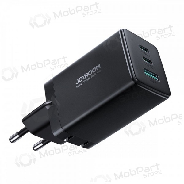 Lādētājs buitinis Joyroom GaN JR-TCG01 2xUSB-C/USB-A 65W + USB-C cable 1.2m melns